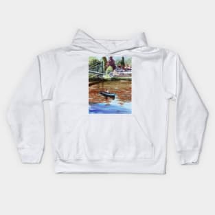 The Boathouse Inn and the Porthill Bridge, Shrewsbury Kids Hoodie